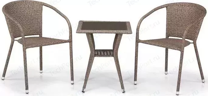 Комплект мебели Afina garden из искусственного ротанга T25B/Y137C-W56 light brown (2+1)