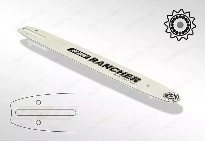 Шина пильная Rezer Rancher 403 L 9 A 16" 40см 1,3мм 3/8" на 56 звеньев
