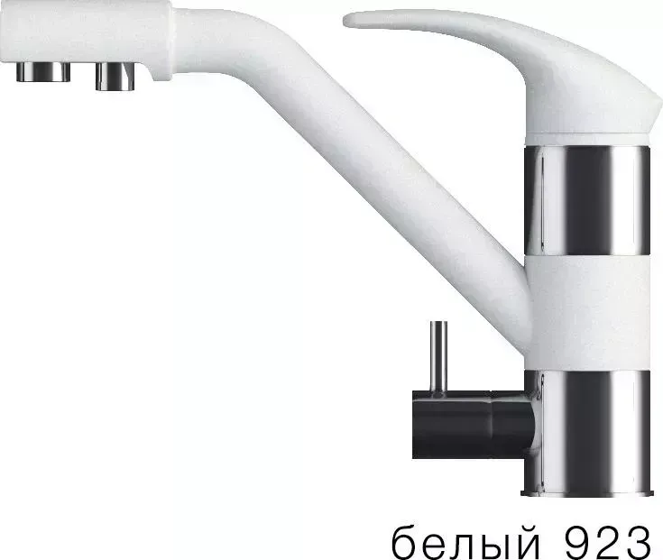 Смеситель для кухни TOLERO ДУО белый (923)