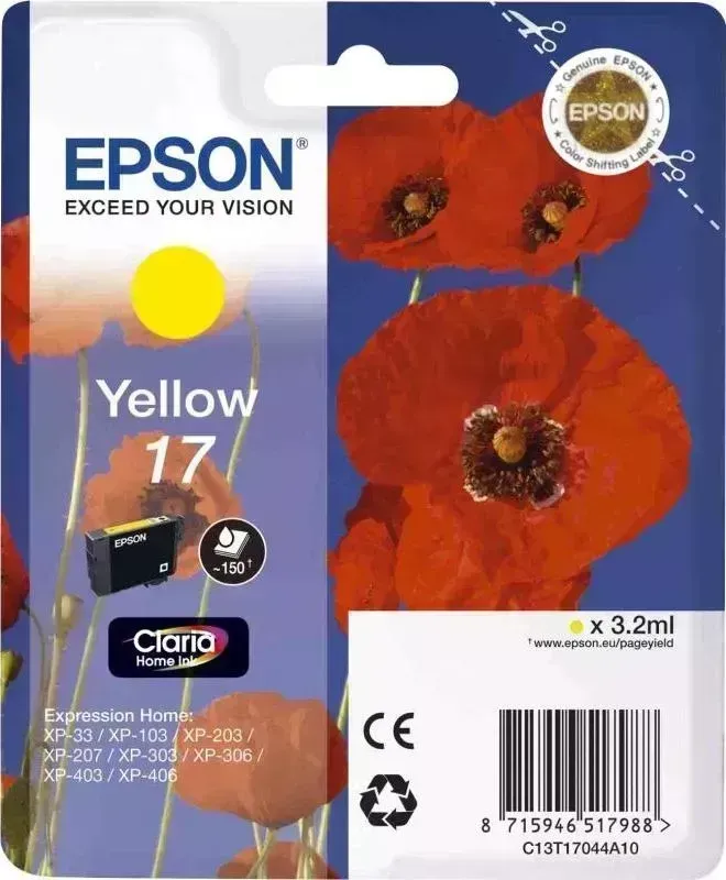 Расходный материал для печати EPSON C13T17044A10 желтый