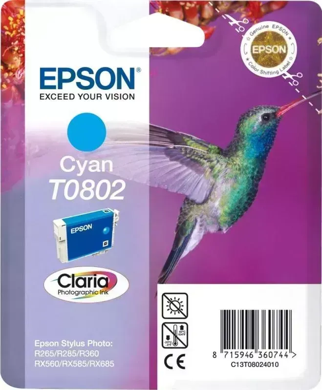 Расходный материал для печати EPSON C13T08024011 голубой