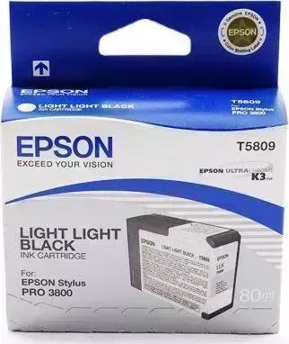 Расходный материал для печати EPSON Stylus Pro 3800 Ink Cartridge (80ml) Light Light Black (C13T580900)