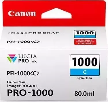 Расходный материал для печати CANON PFI-1000 C голубой