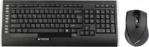 Клавиатура и мышь A4TECH мыши и клавиатуры W 9300F USB черный Комплект и W