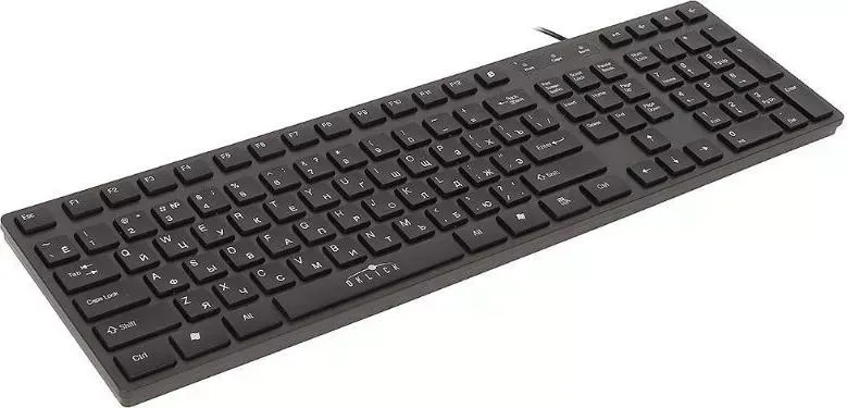 Клавиатура OKLICK 556S черный USB slim Multimedia