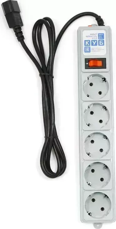 Удлинитель  Power Cube B серый (1,9м, 5роз.)