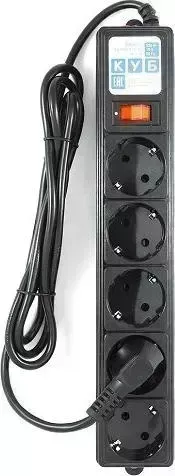 Удлинитель  Power Cube B черный (3м, 5 роз)
