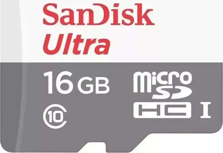 Карта памяти SANDISK microSDHC 16Gb Class10 SDSQUNS-016G-GN3MN Ultra 80