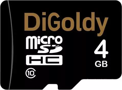 Карта памяти  Digoldy microSDHC 4GB Class10 (+ адаптер SD)