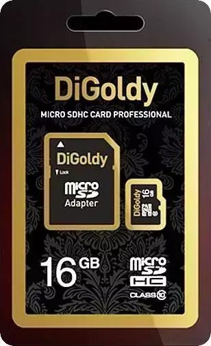 Карта памяти  Digoldy microSDHC 16GB Class10 (+ адаптер SD)