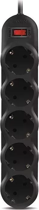 Сетевой фильтр SVEN SF-05L 1,8 м (5 розеток) черный