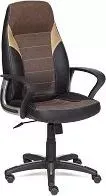 Кресло офисное TetChair INTER кож/зам/ткань черный/коричневый/бронзовый 36-6/ЗМ7-147/21