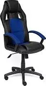 Кресло офисное TetChair DRIVER кож/зам/ткань черный/синий 36-6/10