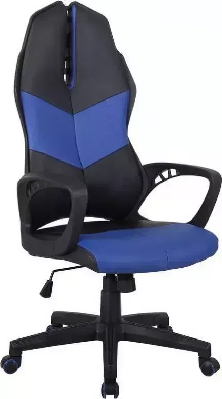Кресло офисное TetChair iWheel кож/зам черный/темно-синий