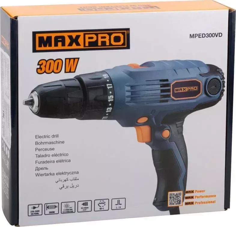 Дрель Max-Pro MPED300VD