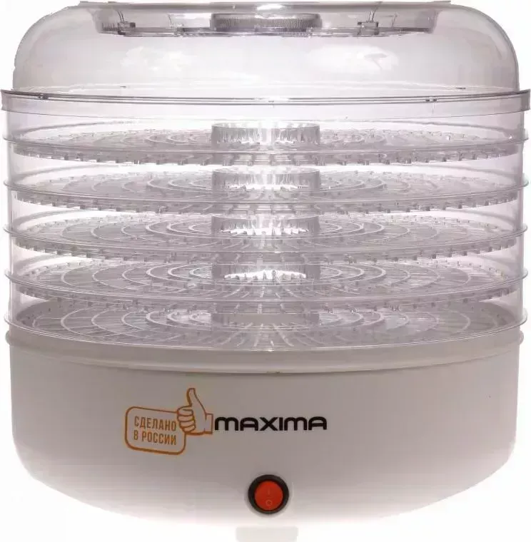 Сушилка для овощей и фруктов MAXIMA продуктов MFD-0156 белый