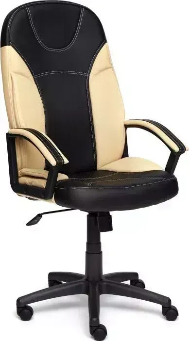 Кресло офисное TetChair TWISTER кож/зам, черный/бежевый, 36-6/36-34