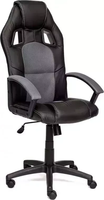 Кресло офисное TetChair DRIVER кож/зам/ткань, черный/серый, 36-6/12