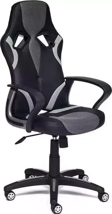 Кресло офисное TetChair RUNNER (кож/зам/ткань, черный/серый, 36-6/tw12/tw-14)