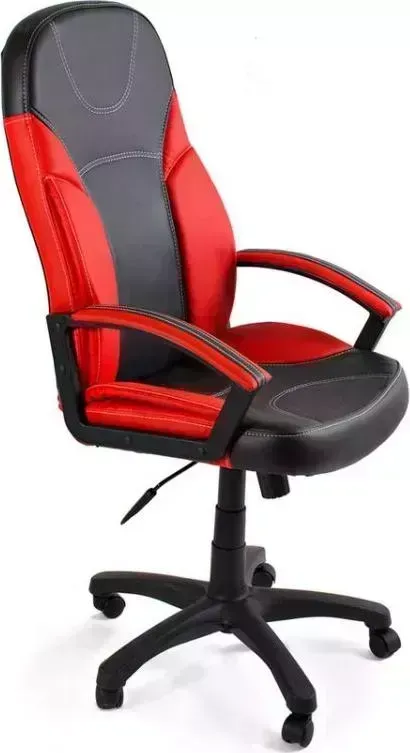 Кресло офисное TetChair TWISTER (кож/зам, черный красный, PU 36-6/PU 36-161)