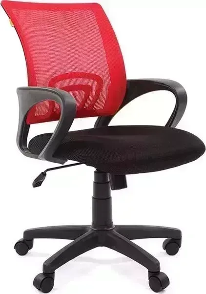 Кресло офисное CHAIRMAN 696 Silver TW красный