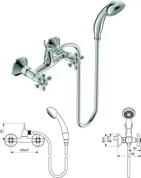 Смеситель для ванны Vidima BA131AA Ретро