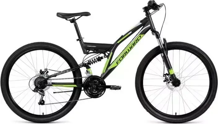 Велосипед FORWARD RAPTOR 26 2.0 18 рост черный матовый (RBKW9SN6Q005) (2019)