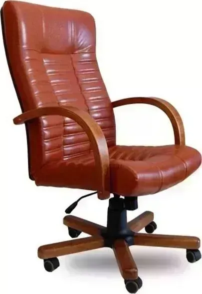 Кресло офисное Алвест AV 104 PL (727) МК эко кожа 220 коньяк