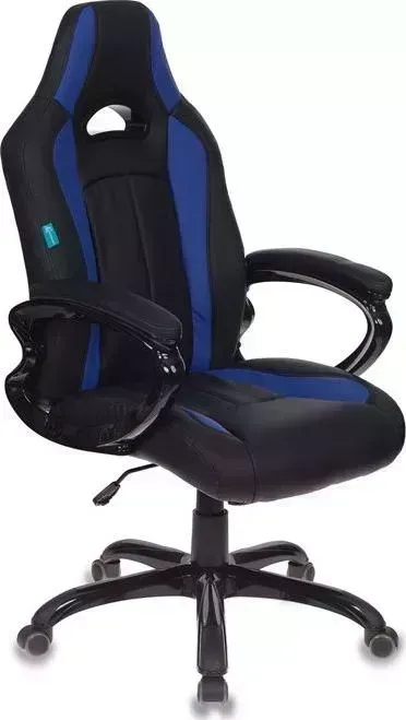 Кресло офисное БЮРОКРАТ CH-827/BL+BLUE черный/синий искусственная кожа