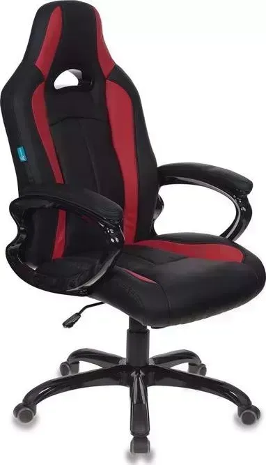 Кресло офисное БЮРОКРАТ CH-827/BL+RED черный/красный искусственная кожа