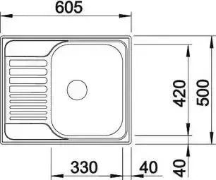Мойка кухонная Blanco TIPO 45S Mini нерж сталь декор (516525)