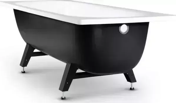 Стальная ванна ВИЗ REIMAR 170x75x40cм с опорной подставкой, без ранта, белая орхидея (R-74501)