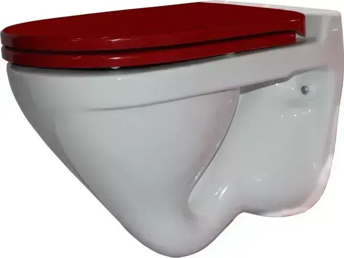 Унитаз Sanita-Luxe Attica Color Red Подвесной c сиденьем из дюропласта и системой soft close (ATCSLWH0111)
