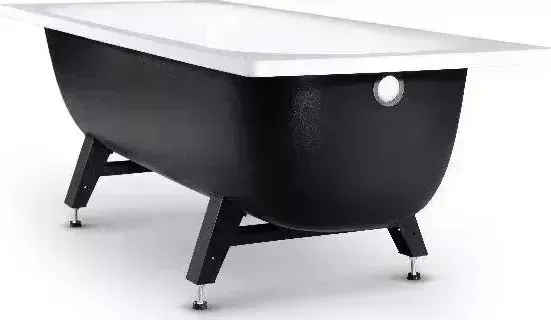 Стальная ванна ВИЗ REIMAR 150x75x40cм с опорной подставкой (ОР-51200), без ранта, белая орхидея (R-54501)