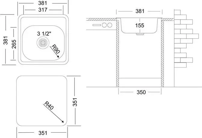 Мойка кухонная UKINOX Comfort COM 381.381-GT6K