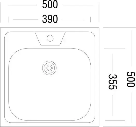 Мойка кухонная UKINOX Standart ЕСО-4 STD 500.500---4C