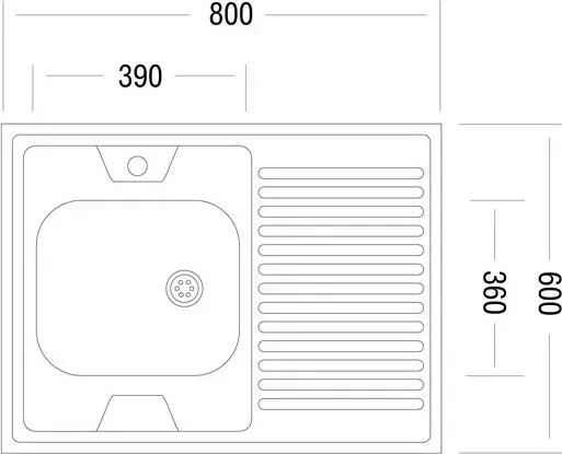 Мойка кухонная UKINOX Standart ЕСО-4 STD 800.600---4С D (правая)