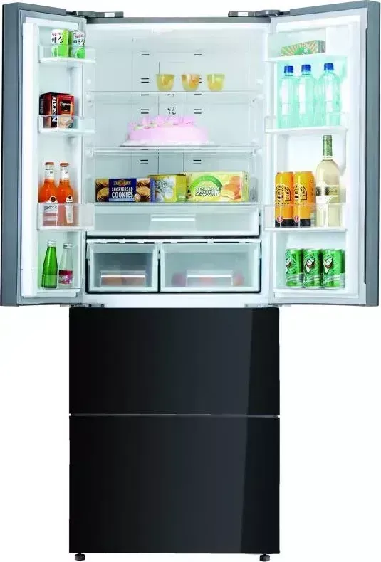 Холодильник TESLER RFD-360I BLACK GLASS