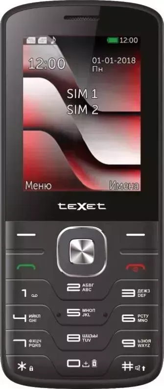Мобильный телефон TeXet TM-D329 черный-красный