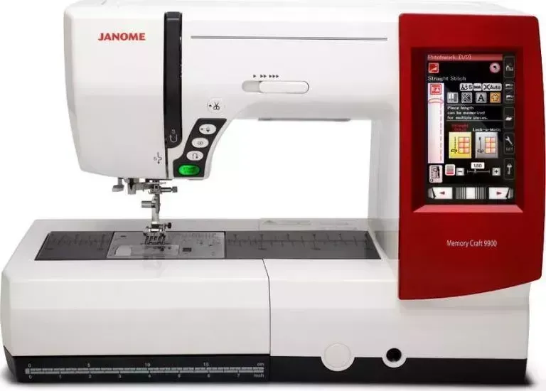 Швейная машина JANOME Memory Craft 9900 белый/красный