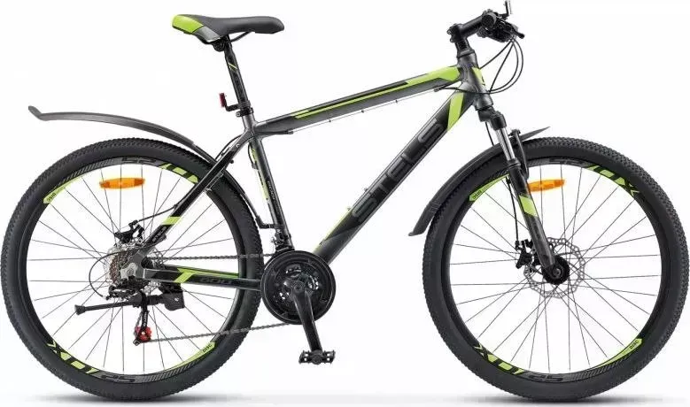 Велосипед STELS Navigator-600 MD 26 V020 Антрацитовый/лайм (рама 18)