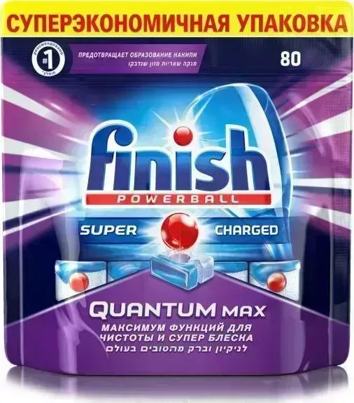 Аксессуар для посудомоечных машин FINISH Quantum Max 80шт таблетки посудомоечной ы