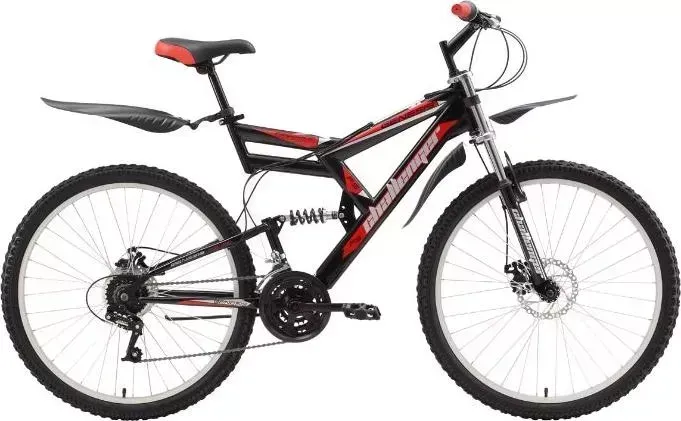 Велосипед CHALLENGER Genesis Lux FS 26 D черно-красный 18" (2017)
