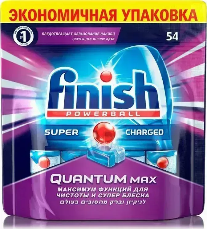 Аксессуар для посудомоечных машин FINISH Quantum Max 54шт таблетки посудомоечной ы