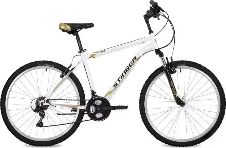Велосипед STINGER Caiman 26" белый 26SHV.CAIMAN.14WH8 (124767)