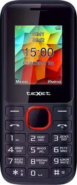 Смартфон TeXet TM-129 черный-красный