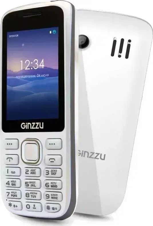 Смартфон GINZZU M201 белый/серый