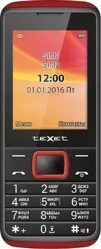 Мобильный телефон TeXet TM-214 черный-красный