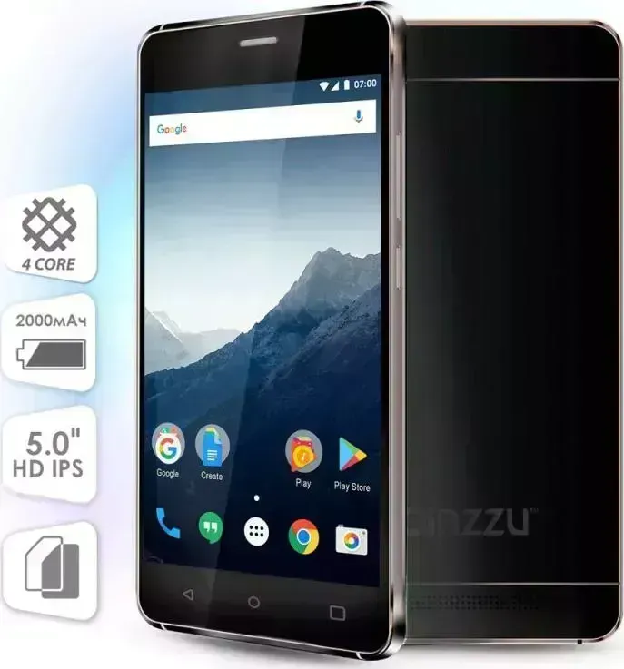 Смартфон GINZZU S5002 черный