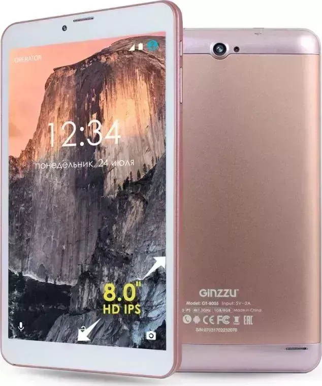Планшет GINZZU GT-8005 Rose Gold
